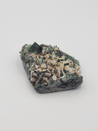 Druzy Dreams Pocket Quartz over Fluorite from the Rogerley Mine